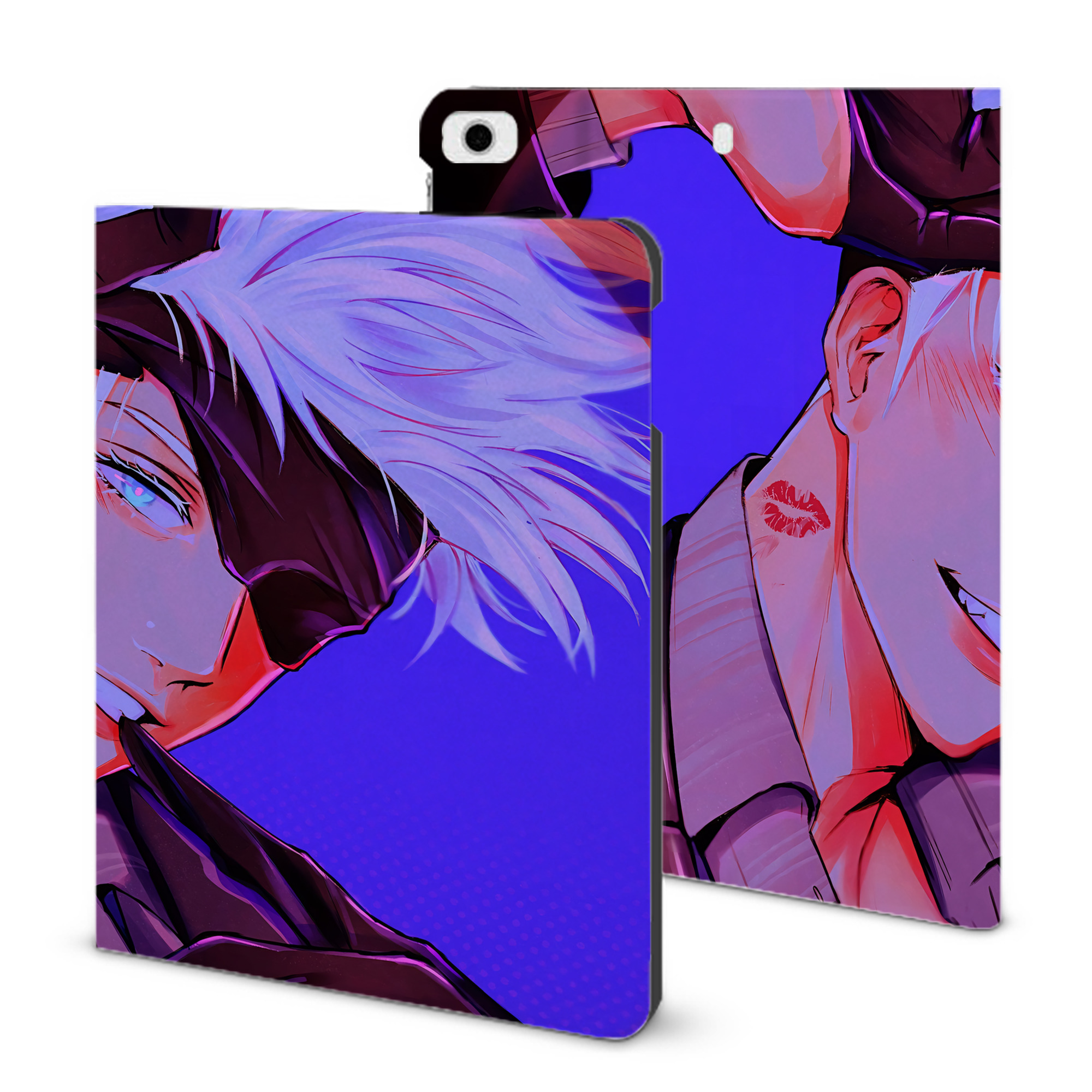 （画像用） 呪術廻戦 Jujutsu Kaisen IPad ケース ブック型 PUレザー TPU 耐衝撃 軽量 薄型 ペン収納なし 全面保護 IPad 各モデル対応